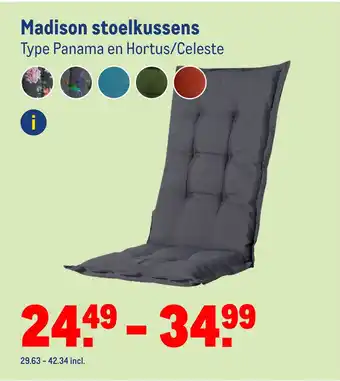 Makro Madison stoelkussens Type Panama en Hortus/Celeste aanbieding