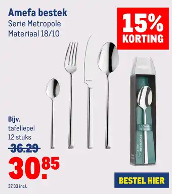 Makro Amefa bestek aanbieding