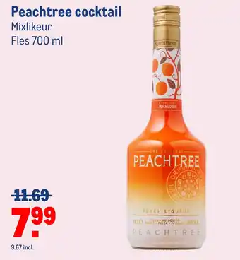 Makro Peachtree cocktail Mixlikeur Fles 700 ml aanbieding