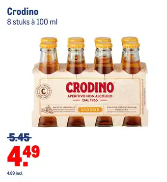 Makro Crodino 8 stuks à 100 ml aanbieding