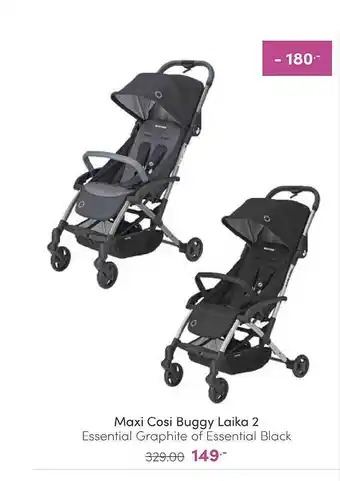 Baby & Tiener Maxi Cosi Buggy Laika 2 Essential Graphite Of Essential Black aanbieding