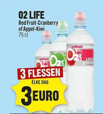 Dirck 3 O2 Life Red Fruit-Cranberry Of Appel-Kiwi aanbieding