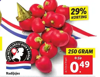 Lidl Radijsjes 250 gram aanbieding