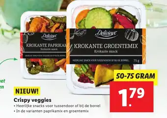 Lidl Crispy veggies 50-75 gram aanbieding