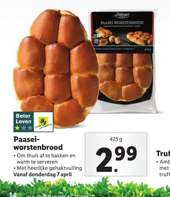 Lidl Paasei-worstenbrood 425 G aanbieding