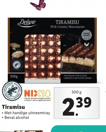 Lidl Tiramisu 500 G aanbieding