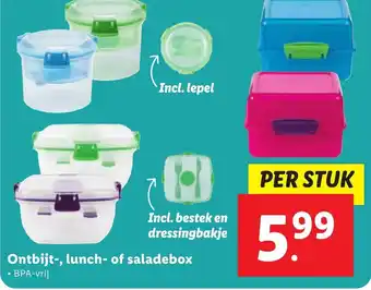 Lidl Ontbijt-, lunch- of saladebox aanbieding