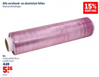 Makro Alle vershoud- en aluminium folies aanbieding