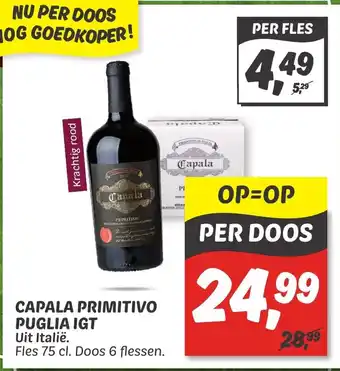 Dekamarkt Capala primitivo puglia igt 75cl aanbieding