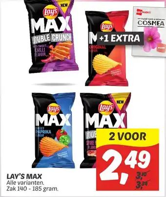 Dekamarkt Lays' max 140-185g aanbieding