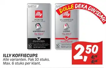 Dekamarkt Illy koffiecups aanbieding