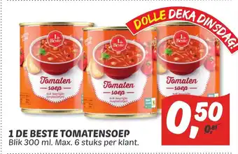 Dekamarkt 1 de Beste tomatensoep 300ml aanbieding