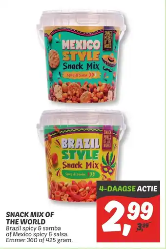 Dekamarkt Snack mix of the world 360g aanbieding