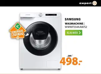 Expert Samsung Wasmachine WW90T554AAW/S2 aanbieding