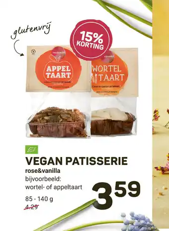 Ekoplaza Vegan patisserie rose & vanilla 85 - 140 g aanbieding