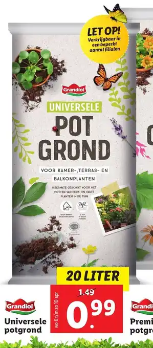 Lidl Grandiol Universele potgrond 20 liter aanbieding