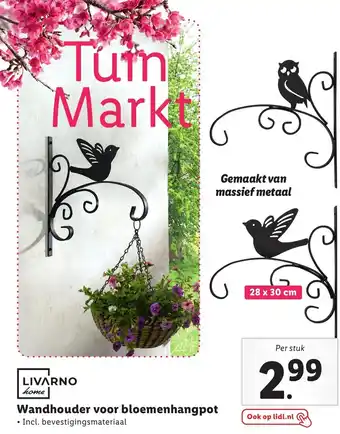 Lidl Wandhouder voor bloemenhangpot 28 x 30 cm aanbieding