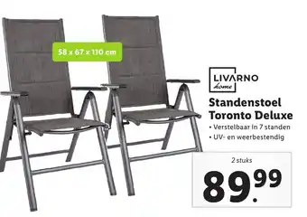 Lidl Standenstoel toronto deluxe 58 x 67 x 110 cm aanbieding