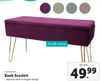 Lidl Bank scarlett 75 x 30 x 42 cm aanbieding