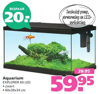 Ranzijn Aquarium 60x30x34 cm aanbieding