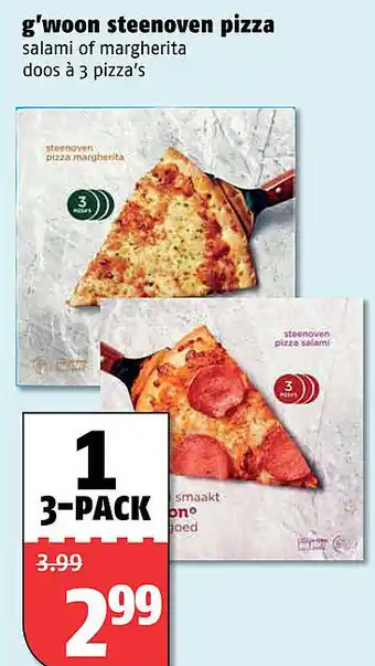 Poiesz G'woon steenoven pizza aanbieding