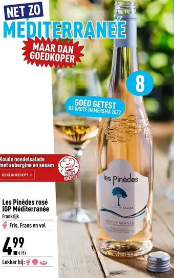 ALDI Les Pinèdes rosé IGP Méditerranée Frankrijk aanbieding