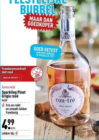 ALDI Sparkling Pinot Grigio rosé Italië aanbieding