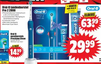 Dirk Oral-B Elektrische tandenborstel | PRO 2 2800 aanbieding