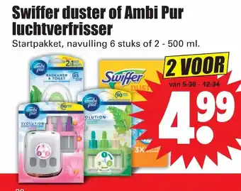 Dirk Swiffer duster of Ambi Pur luchtverfrisser aanbieding