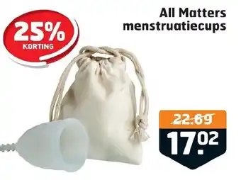 Trekpleister All Matters menstruatiecups aanbieding