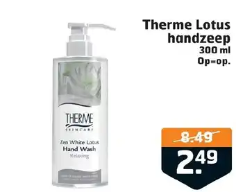 Trekpleister Therme Lotus handzeep 300 ml aanbieding