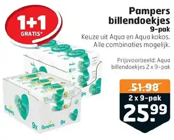 Trekpleister Pampers billendoekjes 9-pak aanbieding