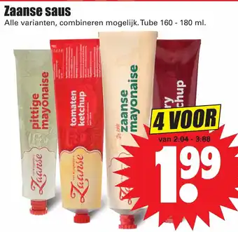 Dirk Zaanse saus 4*160-180ml aanbieding