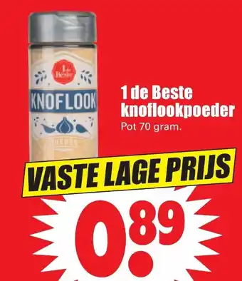 Dirk 1 de Beste Knoflookpoeder 70g aanbieding