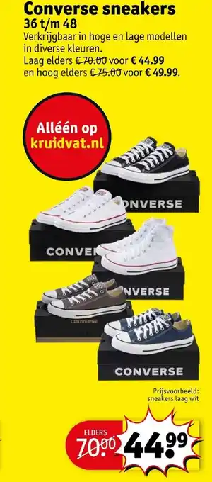 Kruidvat Converse sneakers 36 t/m 48 aanbieding