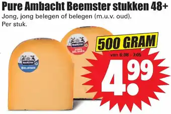 Dirk Pure Ambacht Beemster stukken 48+ 500g aanbieding