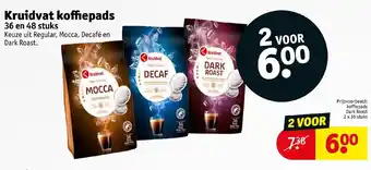 Kruidvat Koffiepads 36 en 48 stuks aanbieding