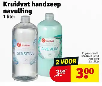 Kruidvat Handzeep navulling 1 liter aanbieding