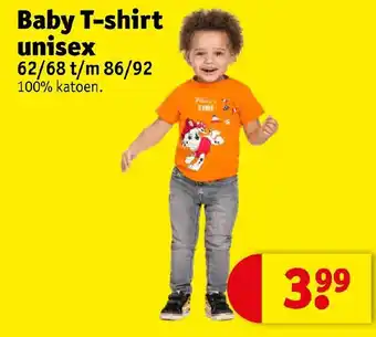 Kruidvat Baby T-shirt unisex 62/68 t/m 86/92 aanbieding