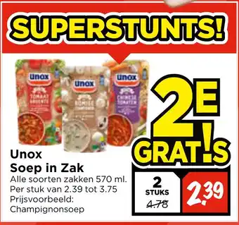 Vomar Voordeelmarkt Unox Soep in Zak aanbieding