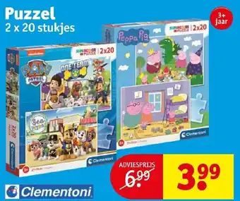 Kruidvat Puzzel 2 x 20 stukjes aanbieding