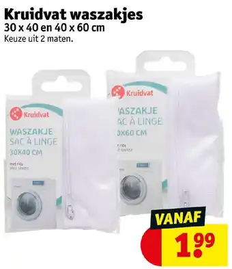 Kruidvat Waszakjes 30 x 40 en 40 x 60 cm aanbieding