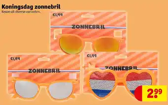 Kruidvat Koningsdag zonnebril aanbieding