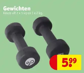 Kruidvat Gewichten 2 x 1 kg en 1 x 2 kg aanbieding