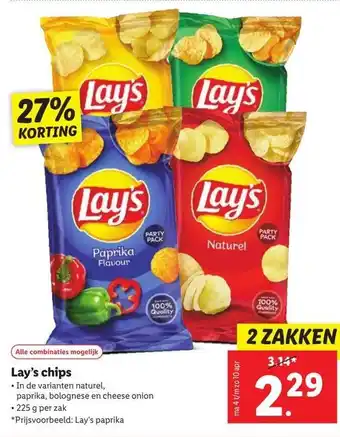 Lidl Lay's chips aanbieding