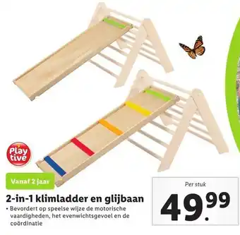 Lidl 2-in-1 klimladder en glijbaan aanbieding