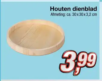 Kik Houten dienblad 30 x 30 x 3,2 cm aanbieding