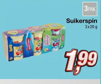 Kik Suikerspin 3 x 20 g aanbieding