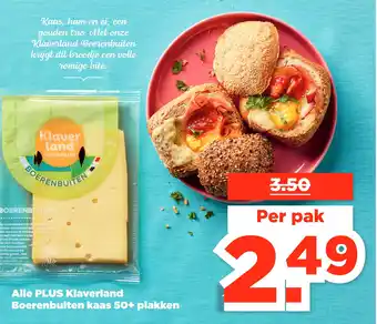 PLUS Alle PLUS Klaverland Boerenbuiten kaas 50+ plakken aanbieding