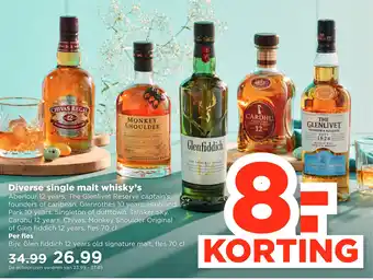 PLUS Diverse single malt whisky's aanbieding